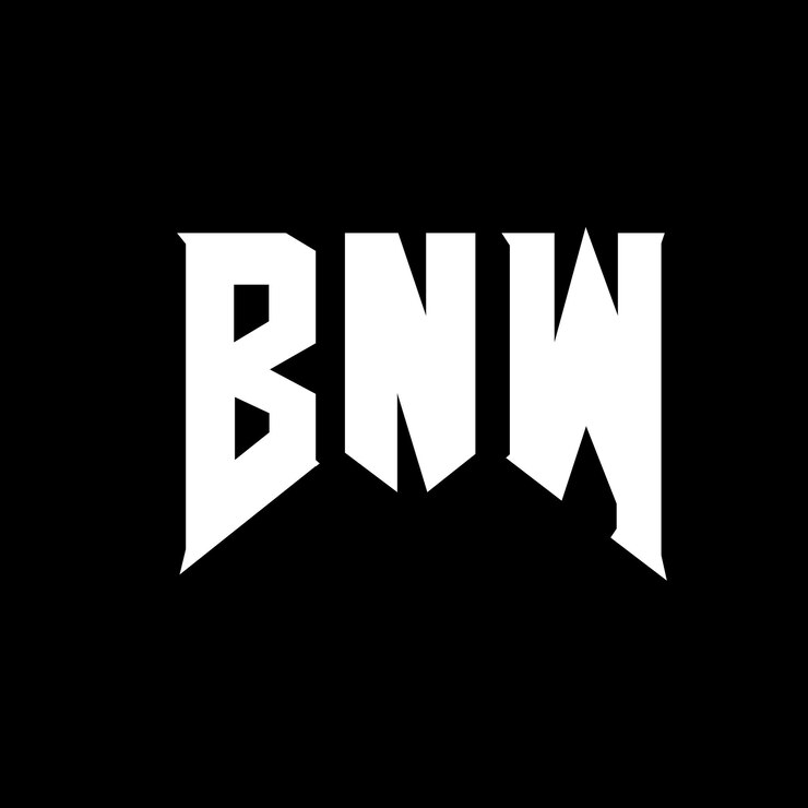 Vector diseño de logotipo de letra bnw para una empresa de tecnología diseño del logotipo bnw combinación de colores blanco y negro bnw logo bnw vector bnw diseño bnw icono bnw alfabeto bnw tipografía diseño del logotipo