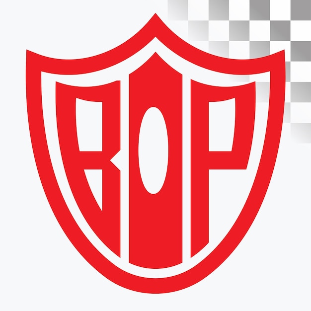 Diseño de logotipo de letra BOP