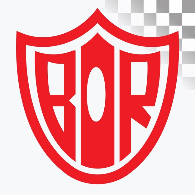 Diseño de logotipo de letra BOR