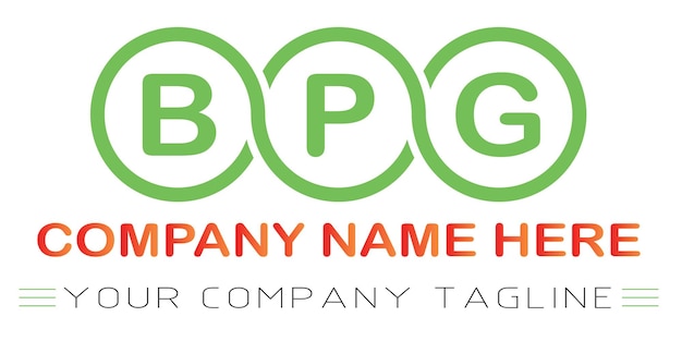 Diseño de logotipo de letra BPG