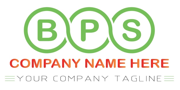 Diseño de logotipo de letra BPS