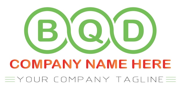 Diseño de logotipo de letra BQD
