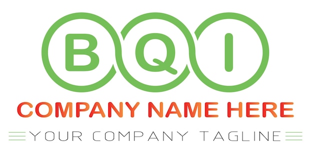 Diseño de logotipo de letra BQI