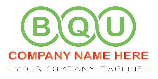 Diseño de logotipo de letra BQU