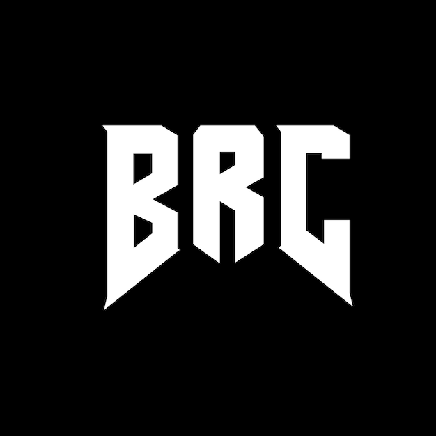 Diseño de logotipo de letra BRC para una empresa de tecnología Diseño de Logotipo BRC combinación de colores blanco y negro BRC logotipo BRC vector BRC diseño BRC icono BRC alfabeto BRC tipografía diseño de logotipo