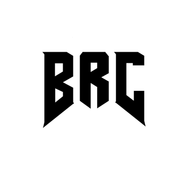 Diseño de logotipo de letra BRC para una empresa de tecnología Diseño de Logotipo BRC combinación de colores blanco y negro BRC logotipo BRC vector BRC diseño BRC icono BRC alfabeto BRC tipografía diseño de logotipo