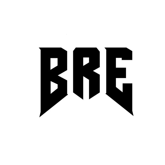 Diseño de logotipo de letra BRE para la empresa de tecnología BRE diseño de logotipo combinación de colores blanco y negro BRE logotipo BRE vector BRE diseño BRE icono BRE alfabeto BRE tipografía diseño del logotipo