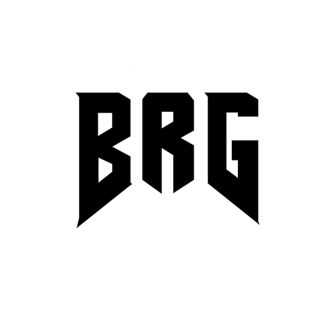 Diseño de logotipo de letra BRG para la empresa de tecnología diseño de logotipo BRG combinación de colores blanco y negro BRG logo BRG vector BRG diseño BRG icono BRG alfabeto BRG tipografía diseño del logotipo
