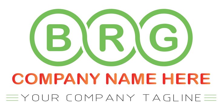 Vector diseño de logotipo de letra brg