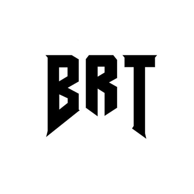 Diseño de logotipo de letra BRT para una empresa de tecnología Diseño de Logotipo BRT Combinación de colores blanco y negro BRT Logo BRT Vector BRT Diseño de icono BRT Alfabeto BRT Tipo de diseño de logotipo BRT