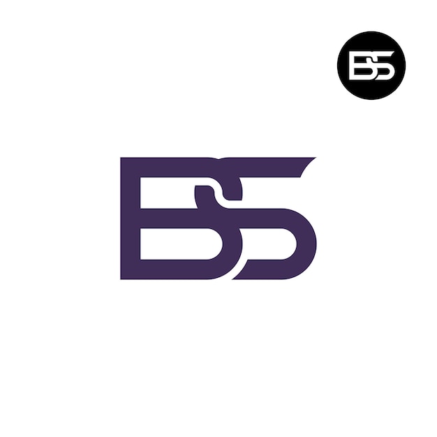 Diseño del logotipo de la letra BS Monogram