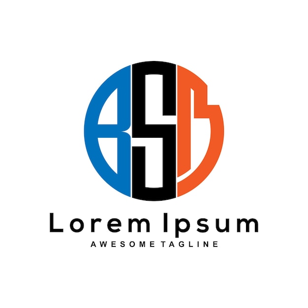 Diseño de logotipo de letra BSM