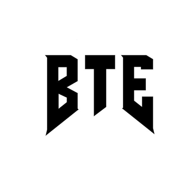 Diseño de logotipo de letra BTE para una empresa de tecnología Diseño del logotipo BTE combinación de colores blanco y negro BTE logotipo Vector BTE diseño BTE icono BTE alfabeto BTE tipografía Diseño del Logotipo BTE