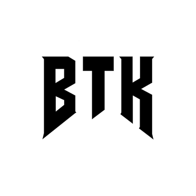 Diseño de logotipo de letra BTK para una empresa de tecnología Diseño de Logotipo BTK combinación de colores blanco y negro Diseño de diseño de logotipo BTK Vector BTK Icono BTK Alfabeto BTK Tipografía
