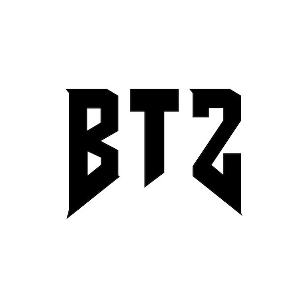 Diseño de logotipo de letra BTZ para la compañía de tecnología Diseño de Logotipo BTZ combinación de colores blanco y negro Diseño de diseño de logotipo BTZ icono BTZ vector BTZ alfabeto BTZ tipografía