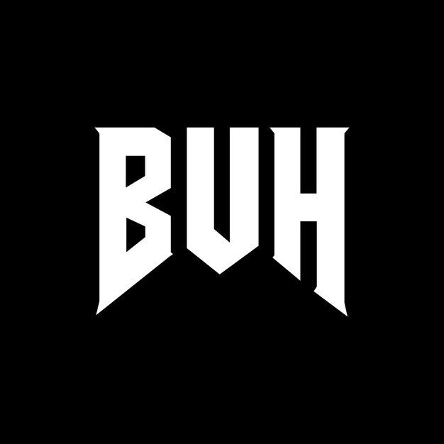 Diseño de logotipo de letra BUH para una empresa de tecnología Diseño de Logotipo BUH combinación de colores blanco y negro BUH logotipo BUH vector BUH diseño BUH icono BUH alfabeto BUH tipografía diseño de logotipo
