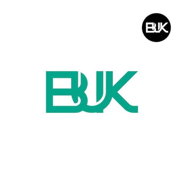 Diseño del logotipo de la letra BUK Monogram