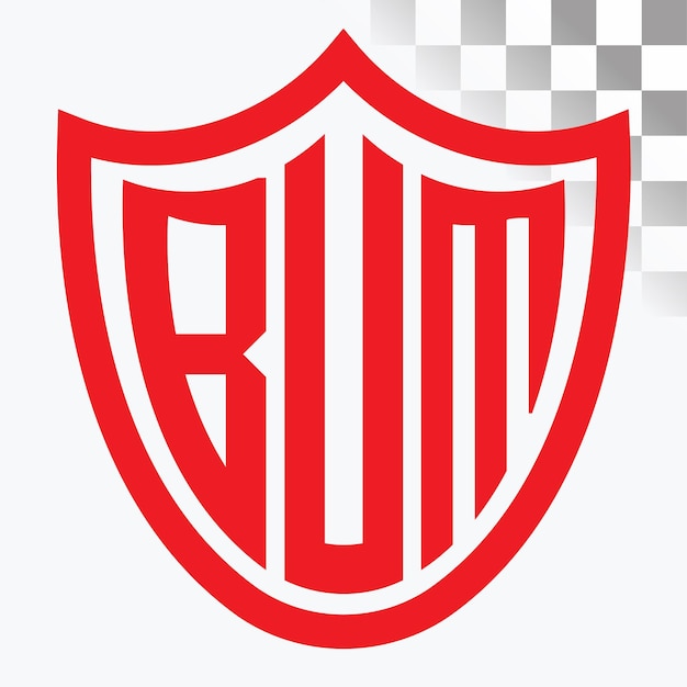 Diseño del logotipo de la letra BUM