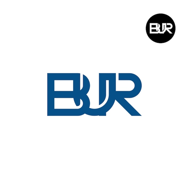Diseño del logotipo de la letra BUR Monograma
