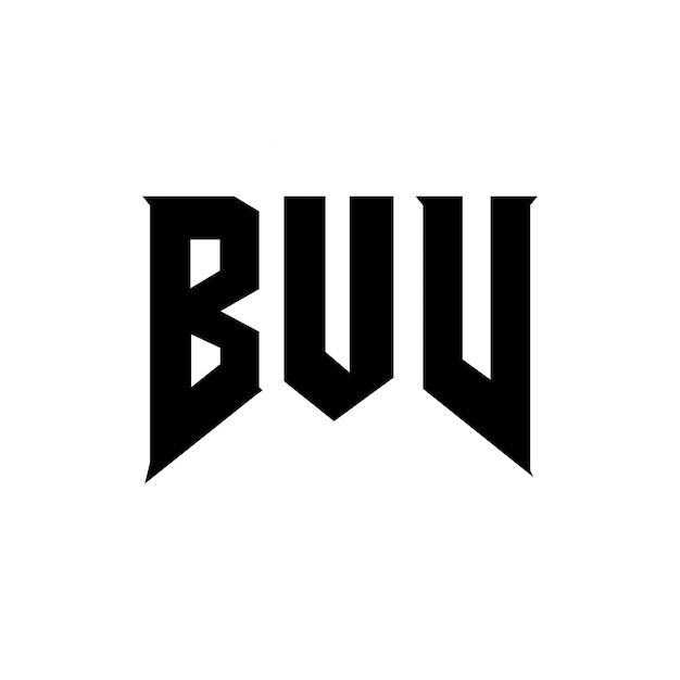 Diseño de logotipo de letra BUV para una empresa de tecnología Diseño de Logotipo BUV combinación de colores blanco y negro BUV logotipo BUV vector BUV diseño BUV icono BUV alfabeto BUV tipografía diseño de logotipo