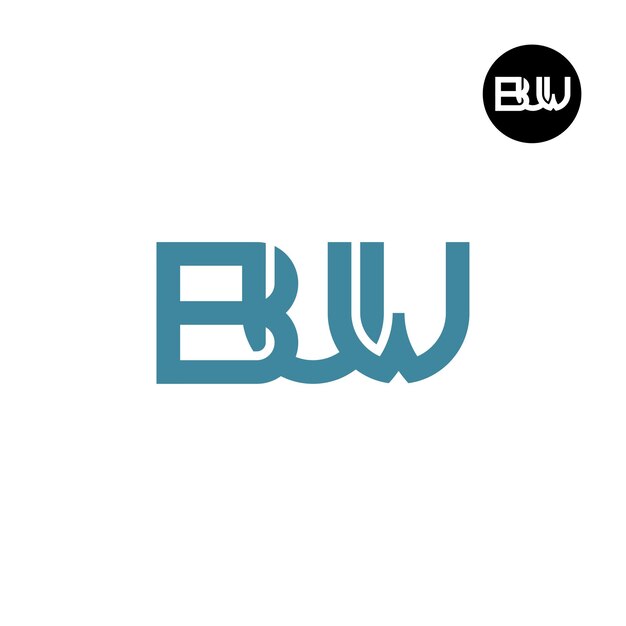Diseño del logotipo de la letra BUW Monograma