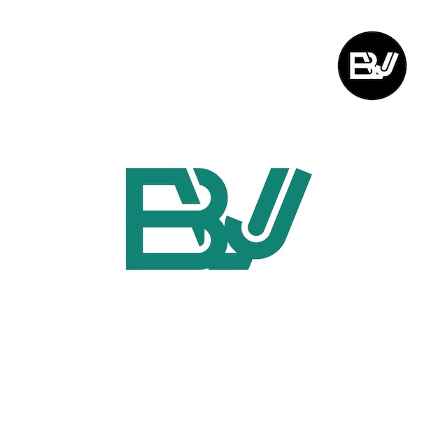Diseño del logotipo de la letra BVJ Monogram
