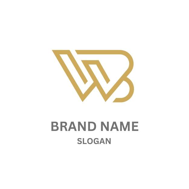 Diseño del logotipo de la letra BW232