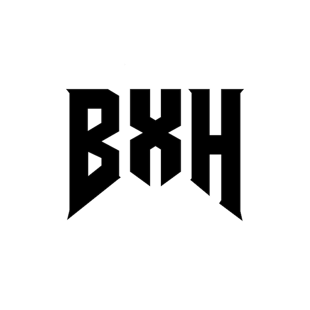 Diseño de logotipo de letra BXH para una empresa de tecnología Diseño del logotipo BXH combinación de colores blanco y negro BXH logo BXH vector BXH diseño BXH icono BXH alfabeto BXH tipografía diseño del logotipo