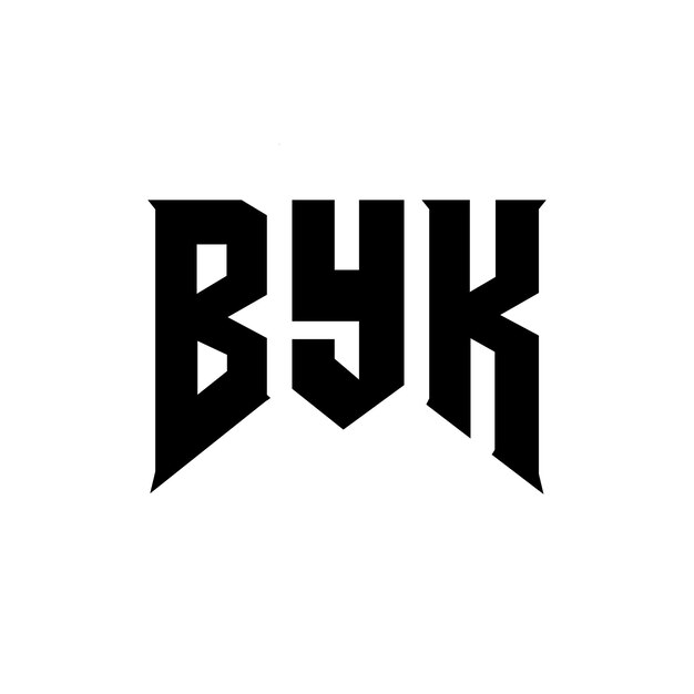 Diseño de logotipo de letra BYK para una empresa de tecnología Diseño de Logotipo BYK combinación de colores blanco y negro Diseño de diseño de logotipo BYK Vector BYK Diseño del icono BYK Alfabeto BYK Tipografía Diseño del logotipo