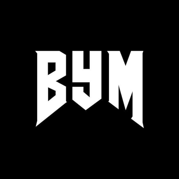 Diseño de logotipo de letra BYM para una empresa de tecnología Diseño de Logotipo BYM Combinación de colores blanco y negro Diseño del logotipo BYM Vector BYM Diseño del icono BYM Alfabeto BYM Tipografía del logotipo Diseño