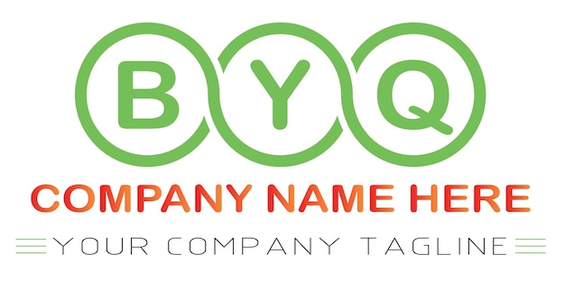 Diseño de logotipo de letra BYQ