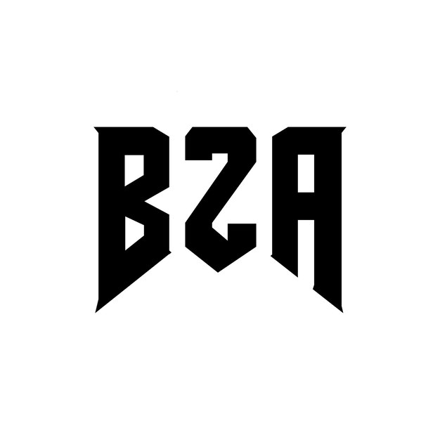 Diseño de logotipo de letra BZA para una empresa de tecnología Diseño de Logotipo BZA combinación de colores blanco y negro BZA logotipo BZA vector BZA diseño icono BZA alfabeto BZA tipografía diseño de logotipo