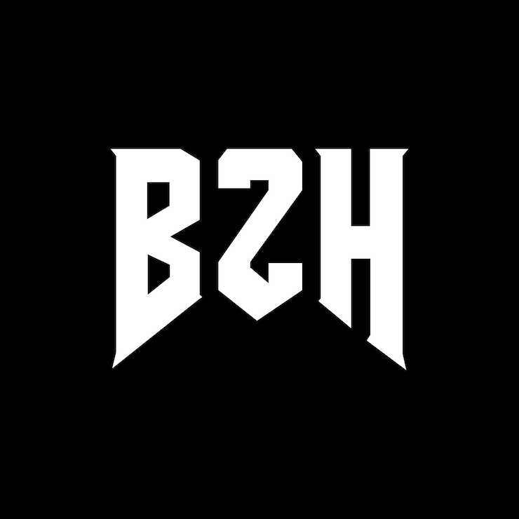 Vector diseño de logotipo de letra bzh para una empresa de tecnología diseño del logotipo bzh combinación de colores blanco y negro bzh logo bzh vector bzh diseño bzh icono bzh alfabeto bzh tipografía diseño del logotipo