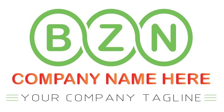 Vector diseño de logotipo de letra bzn