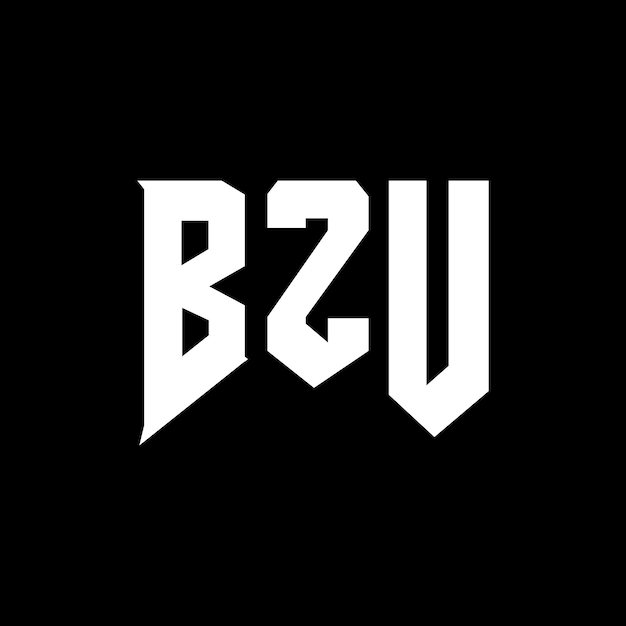 Diseño de logotipo de letra BZU para una empresa de tecnología Diseño del logotipo BZU combinación de colores blanco y negro BZU logo BZU vector BZU diseño BZU icono BZU alfabeto BZU tipografía diseño del logotipo
