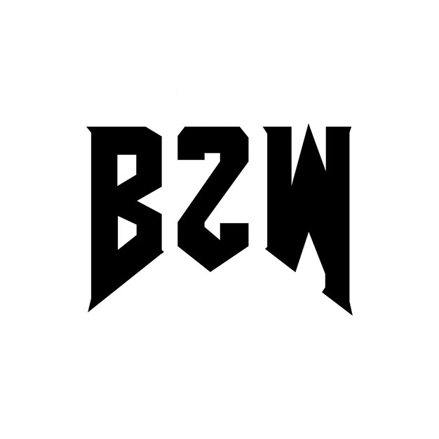 Diseño de logotipo de letra BZW para una empresa de tecnología Diseño del logotipo BZW combinación de colores blanco y negro BZW logotipo Vector BZW diseño BZW icono BZW alfabeto BZW tipografía diseño del logotipo