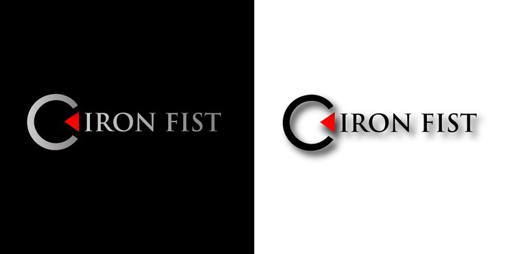 Diseño de logotipo de letra C en color plata premium