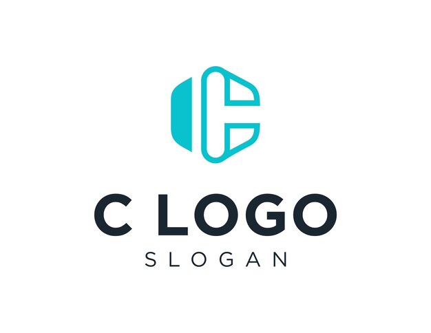 Diseño de logotipo letra C creado con la aplicación Corel Draw 2018 con fondo blanco