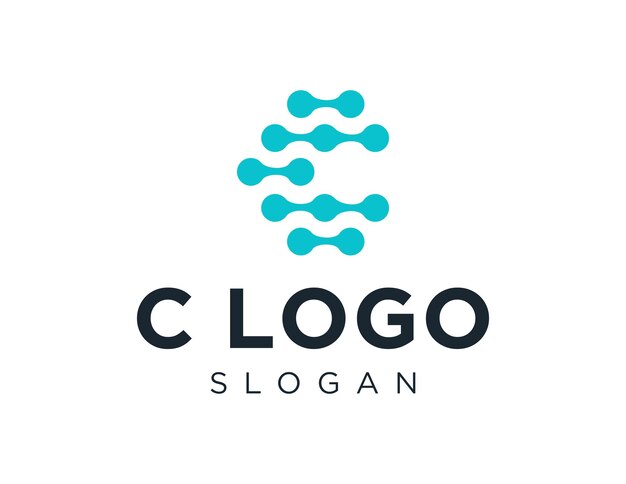 Diseño de logotipo letra C creado con la aplicación Corel Draw 2018 con fondo blanco