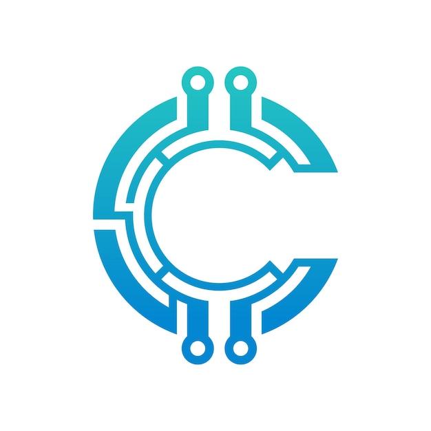 Diseño del logotipo de la letra C para una empresa de Internet