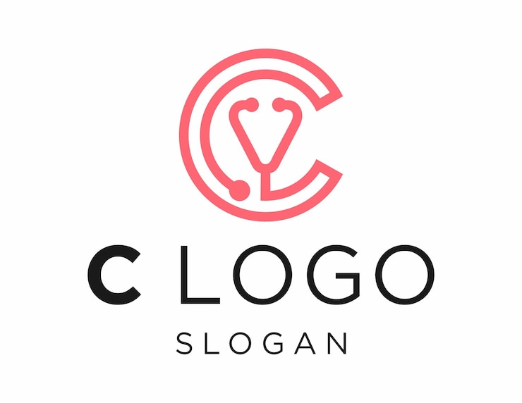 Vector el diseño del logotipo de la letra c fue creado utilizando la aplicación corel draw 2018 con un fondo blanco