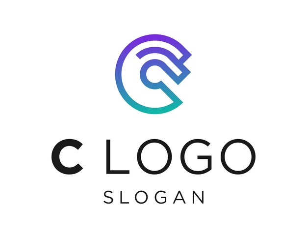 Vector diseño de logotipo letra c