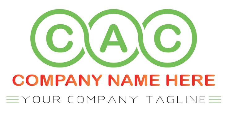Vector diseño de logotipo letra cac