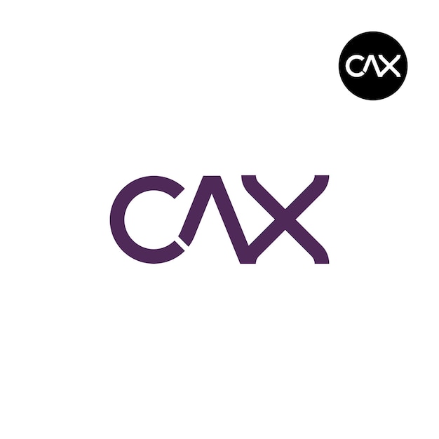 Diseño del logotipo de la letra CAX Monogram