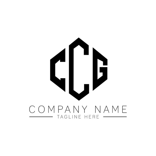 Diseño de logotipo de letra CCG con forma de polígono CCG diseño de logotipo en forma de póligono y cubo CCG hexágono modelo de logotipo vectorial colores blanco y negro CCG monograma logotipo de negocios y bienes raíces