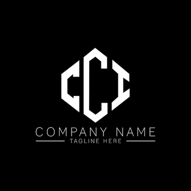 Diseño de logotipo de letra CCI con forma de polígono CCI poligono y forma de cubo diseño de logotipo CCI hexágono modelo de logotipo vectorial colores blanco y negro CCI monograma negocio y logotipo de bienes raíces