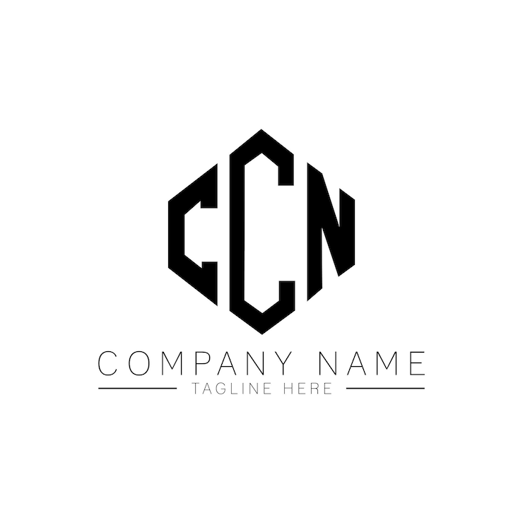 Vector diseño del logotipo de la letra ccn con forma de polígono ccn poligono y forma de cubo diseño del logotipo ccn hexágono modelo de logotipo vectorial colores blanco y negro ccn monograma negocio y logotipo de bienes raíces