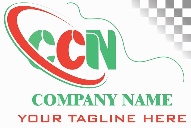 Vector diseño del logotipo de la letra ccn