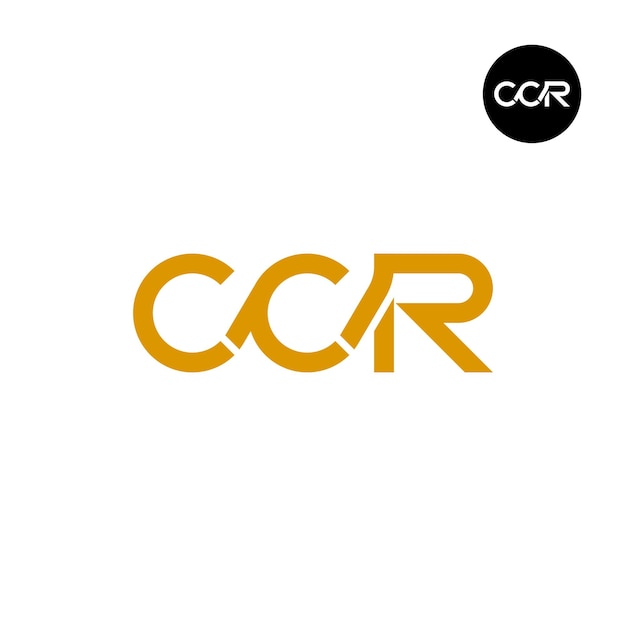 Diseño del logotipo de la letra CCR Monograma