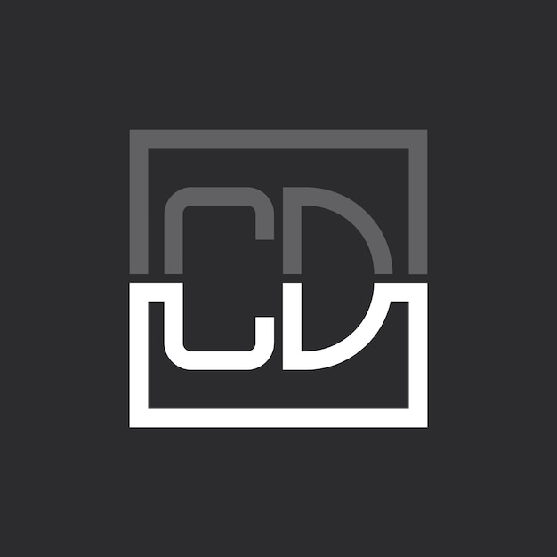 Diseño de logotipo de letra de CD minimalista creativo moderno Monograma de Logotipo de CD de letra para cualquier negocio